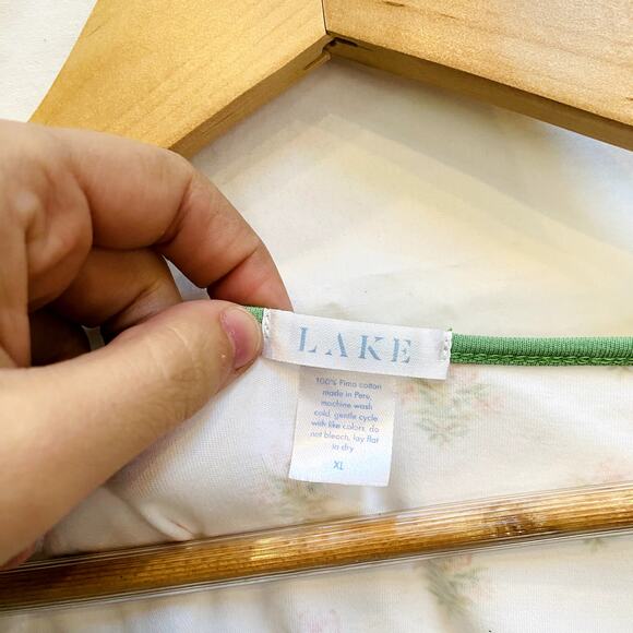 Lake pima pink flora maternity pajama top - Picture 3 of 4